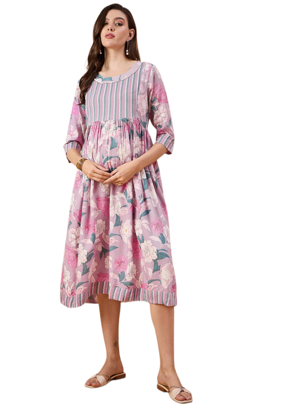 Jikonet Women's Breastfeeding Maternity Kurti with zip