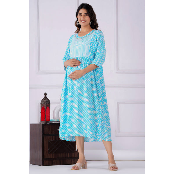 Jikonet Women's Breastfeeding Maternity Kurti with zip