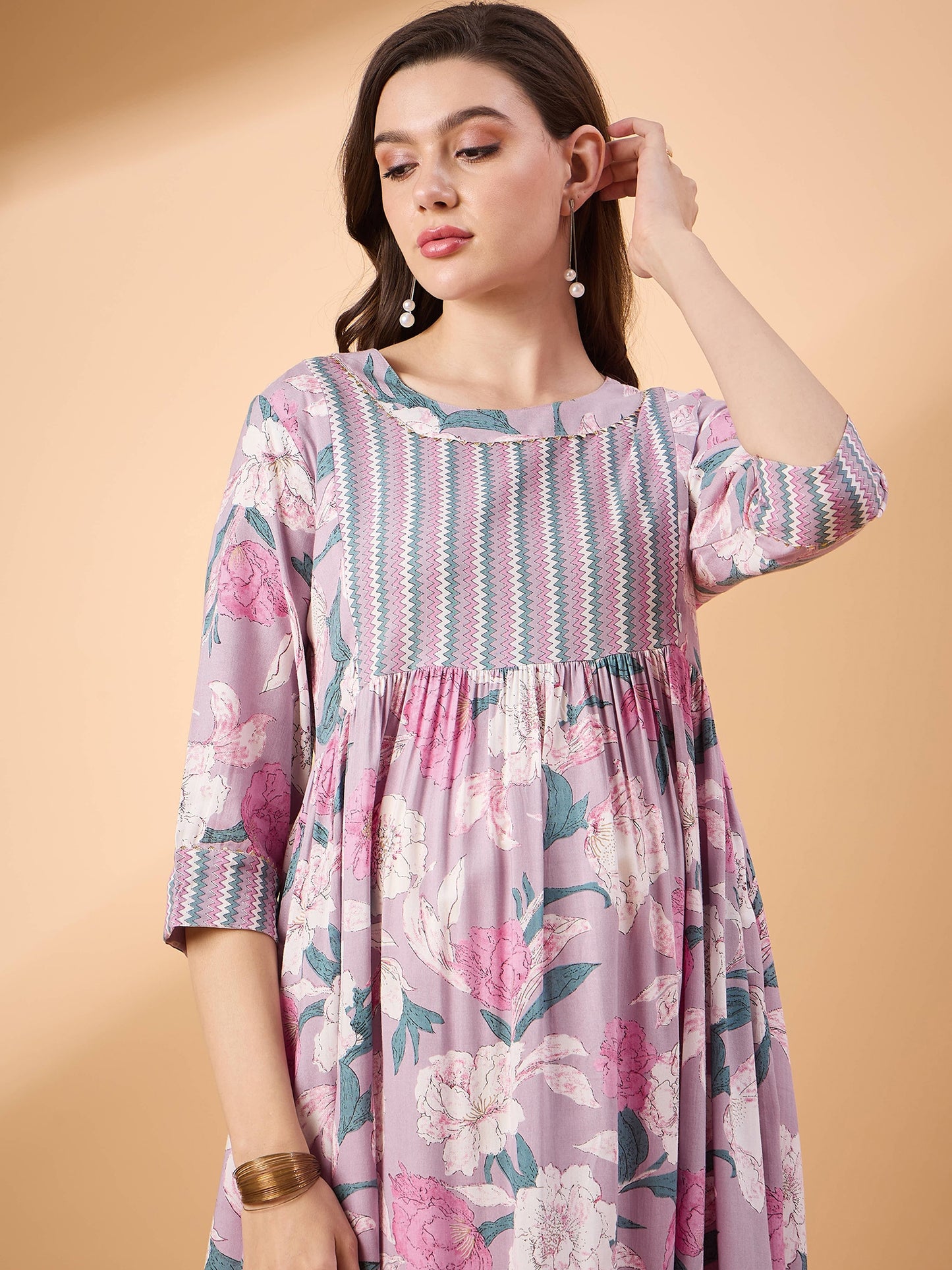 Jikonet Women's Breastfeeding Maternity Kurti with zip