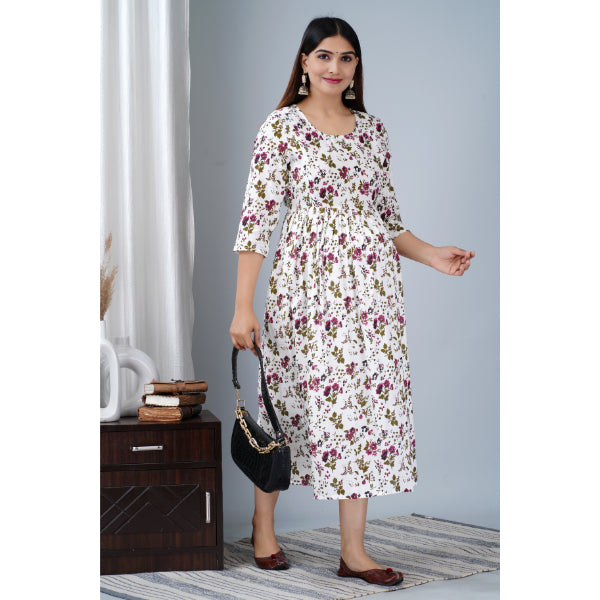 Jikonet Women's Breastfeeding Maternity Kurti with zip