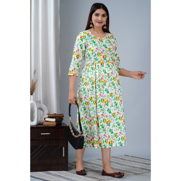 Jikonet Women's Breastfeeding Maternity Kurti with zip