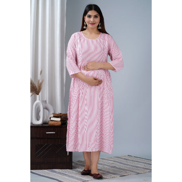 Jikonet Women's Breastfeeding Maternity Kurti with zip
