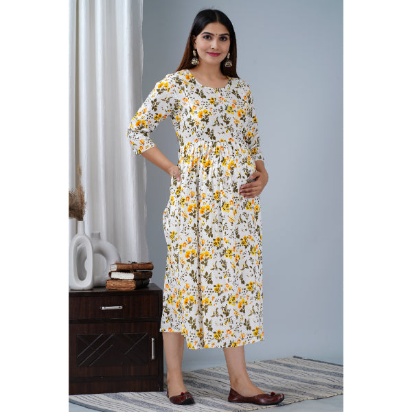 Jikonet Women's Breastfeeding Maternity Kurti with zip