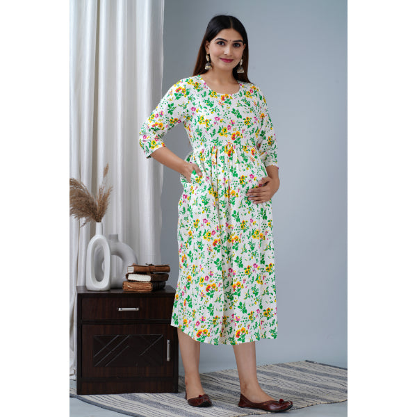 Jikonet Women's Breastfeeding Maternity Kurti with zip