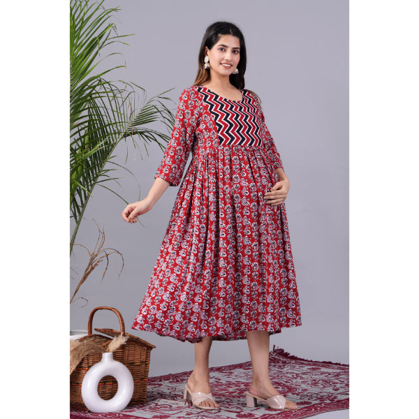 Jikonet Women's Maternity Breastfeeding Kurti with Fully Comfort