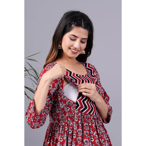 Jikonet Women's Maternity Breastfeeding Kurti with Fully Comfort