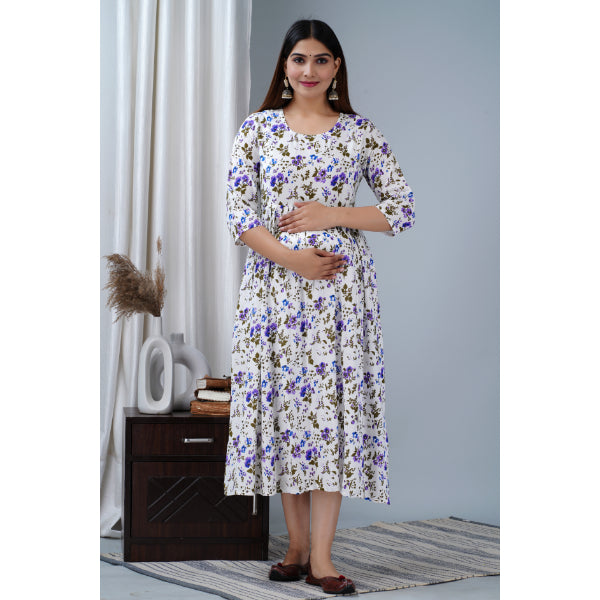 Jikonet Women's Breastfeeding Maternity Kurti with zip