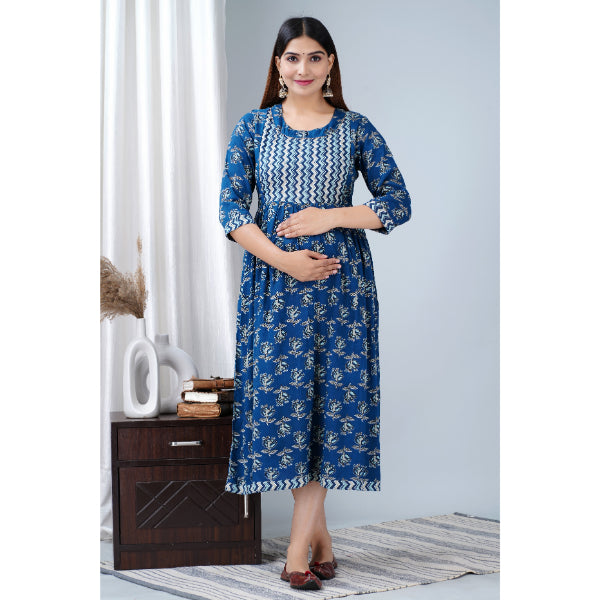 Jikonet Women's Breastfeeding Maternity Kurti with zip