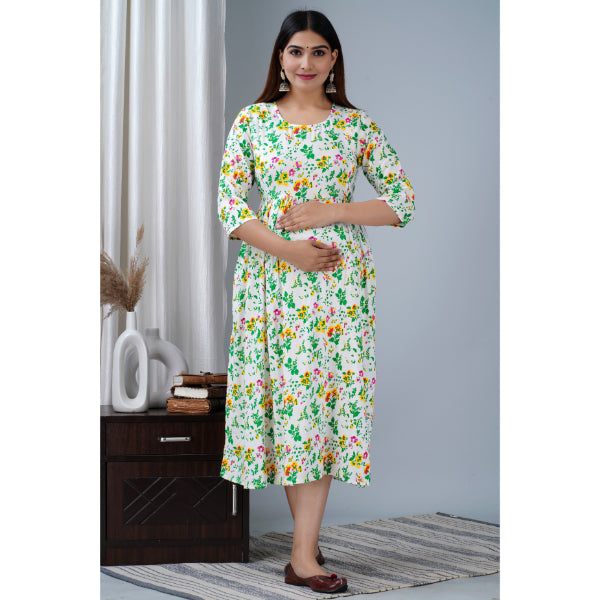 Jikonet Women's Breastfeeding Maternity Kurti with zip