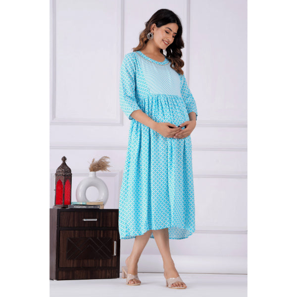 Jikonet Women's Breastfeeding Maternity Kurti with zip