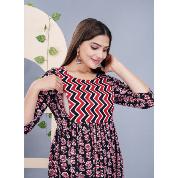 Jikonet Women's Maternity Breastfeeding Kurti with Fully Comfort