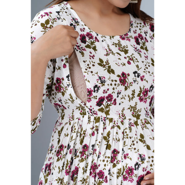Jikonet Women's Breastfeeding Maternity Kurti with zip