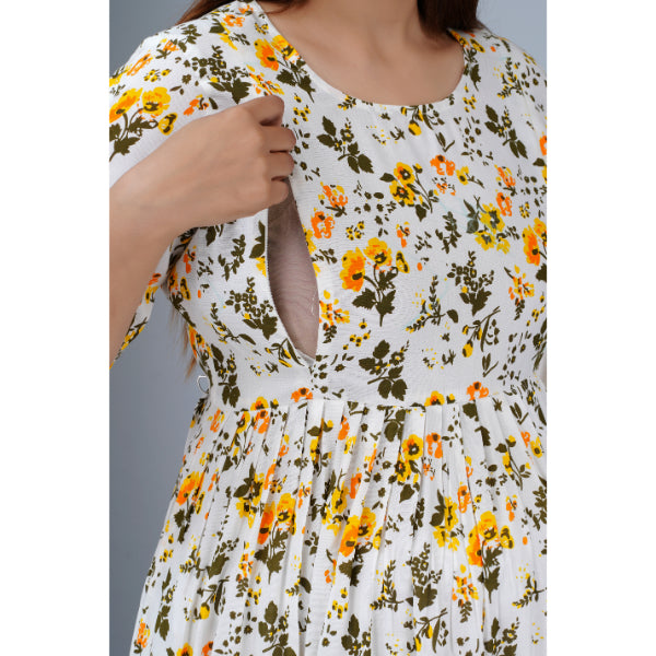 Jikonet Women's Breastfeeding Maternity Kurti with zip