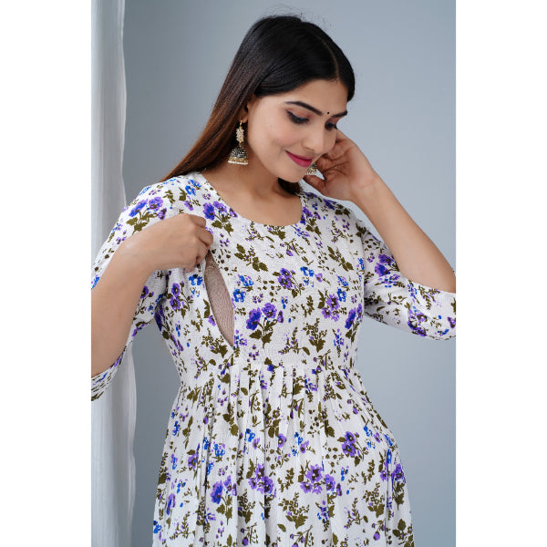 Jikonet Women's Breastfeeding Maternity Kurti with zip