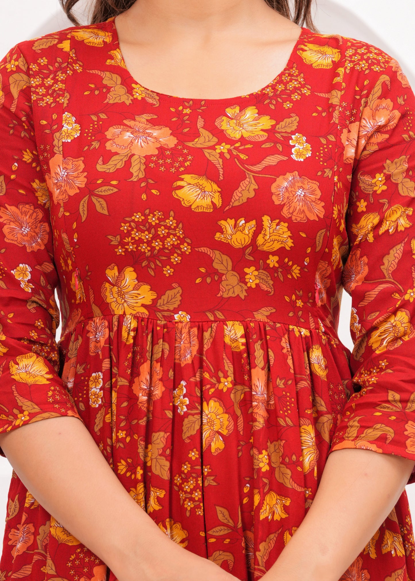 Jikonet Women's Breastfeeding Maternity Kurti with zip