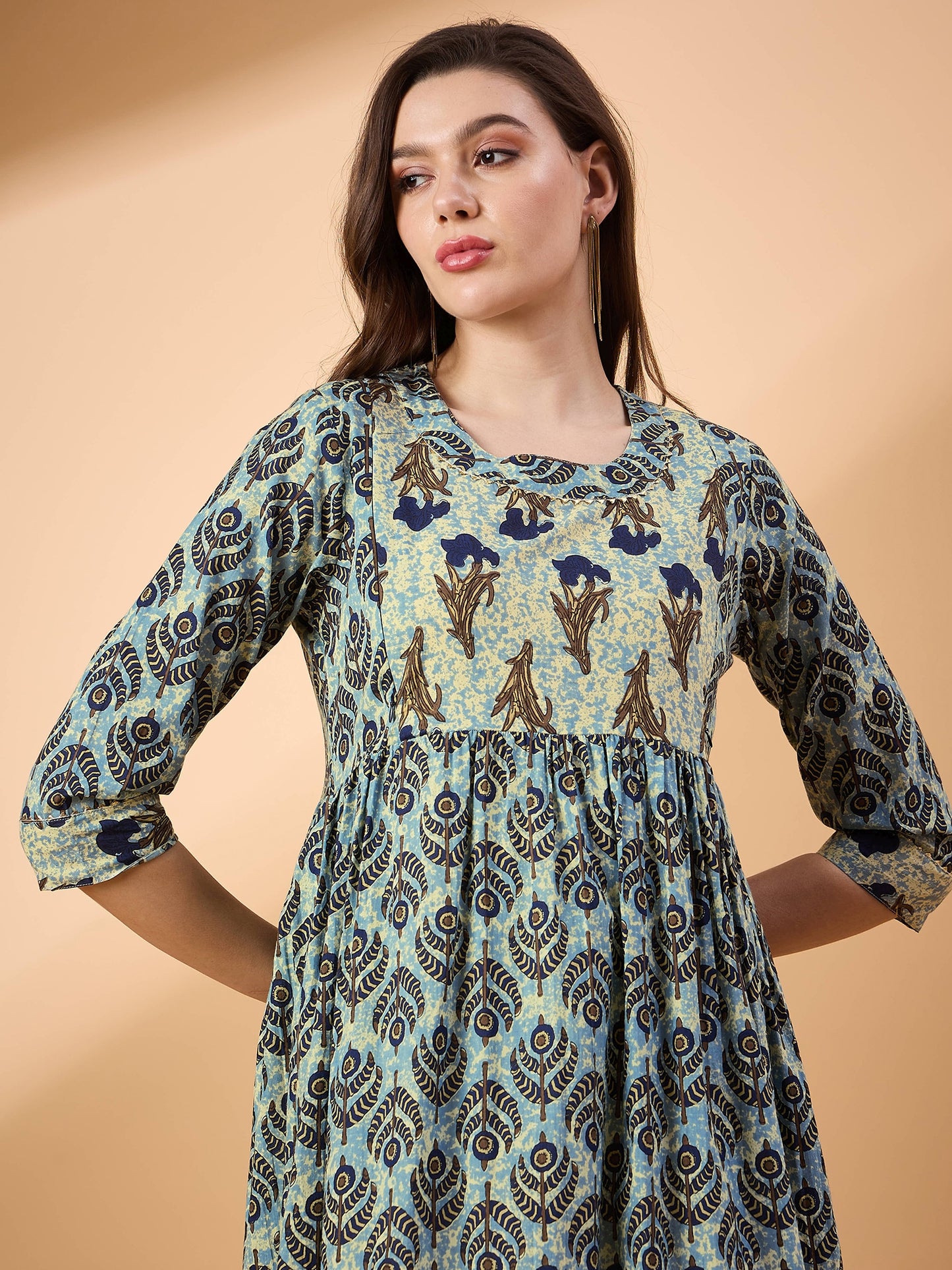 Jikonet Women's Breastfeeding Maternity Kurti with zip