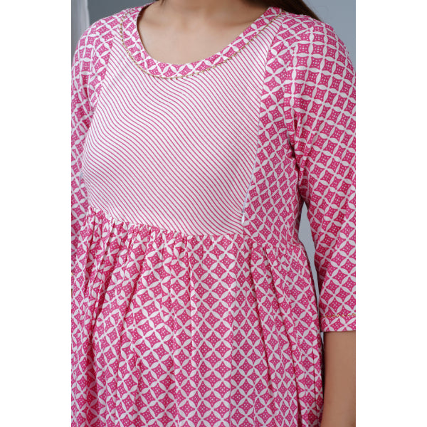 Jikonet Women's Breastfeeding Maternity Kurti with zip