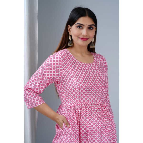 Jikonet Women's Breastfeeding Maternity Kurti with zip