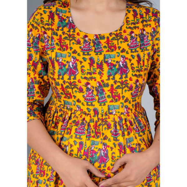 Jikonet Women's Cotton, Rayon Maternity Gown Feeding Kurti