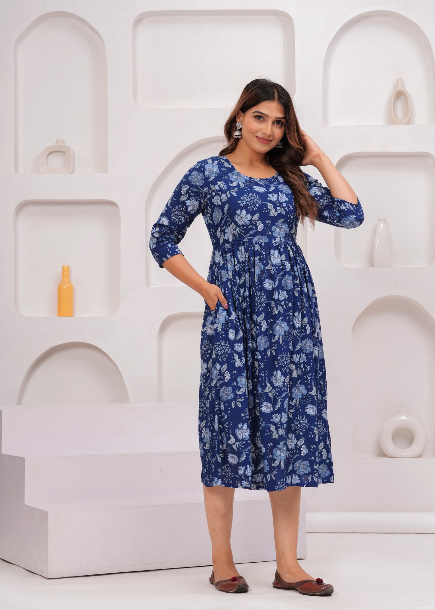 Jikonet Women's Breastfeeding Maternity Kurti with zip