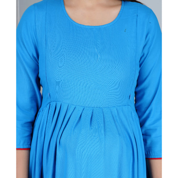 Jikonet Women's Cotton Plain Maternity Feeding Kurti