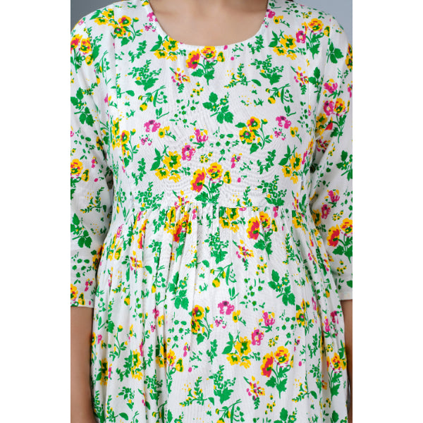 Jikonet Women's Breastfeeding Maternity Kurti with zip