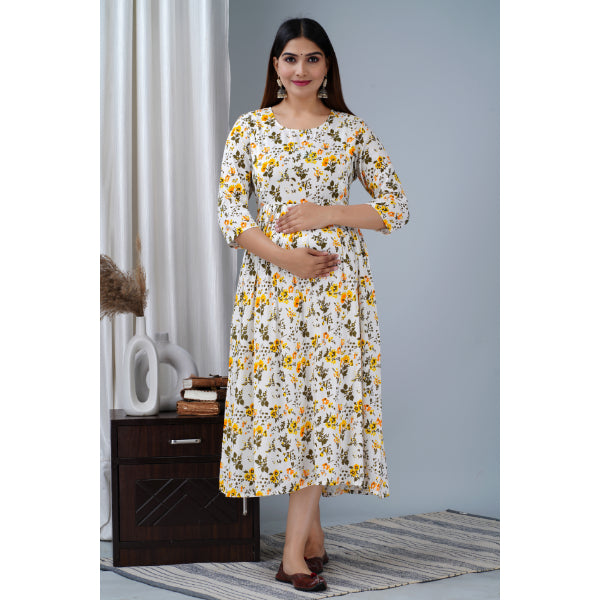 Jikonet Women's Breastfeeding Maternity Kurti with zip