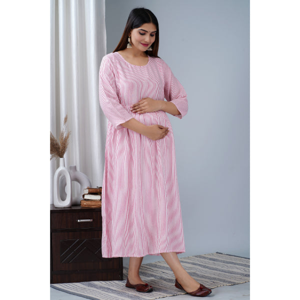 Jikonet Women's Breastfeeding Maternity Kurti with zip