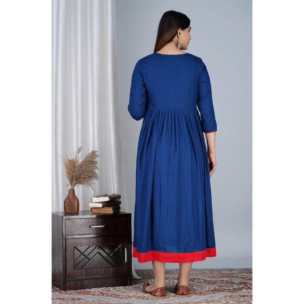 Jikonet Women's Cotton Plain Maternity Feeding Kurti