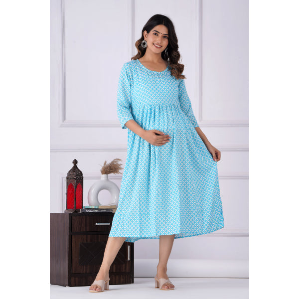 Jikonet Women's Breastfeeding Maternity Kurti with zip