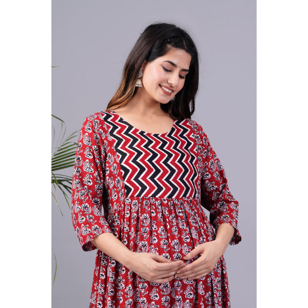 Jikonet Women's Maternity Breastfeeding Kurti with Fully Comfort