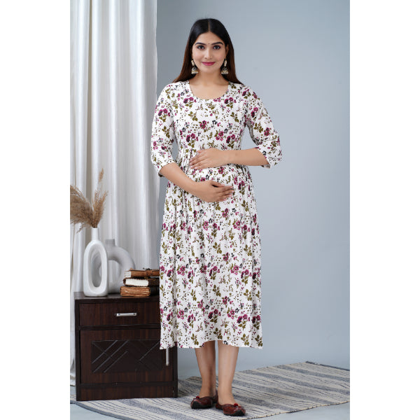 Jikonet Women's Breastfeeding Maternity Kurti with zip