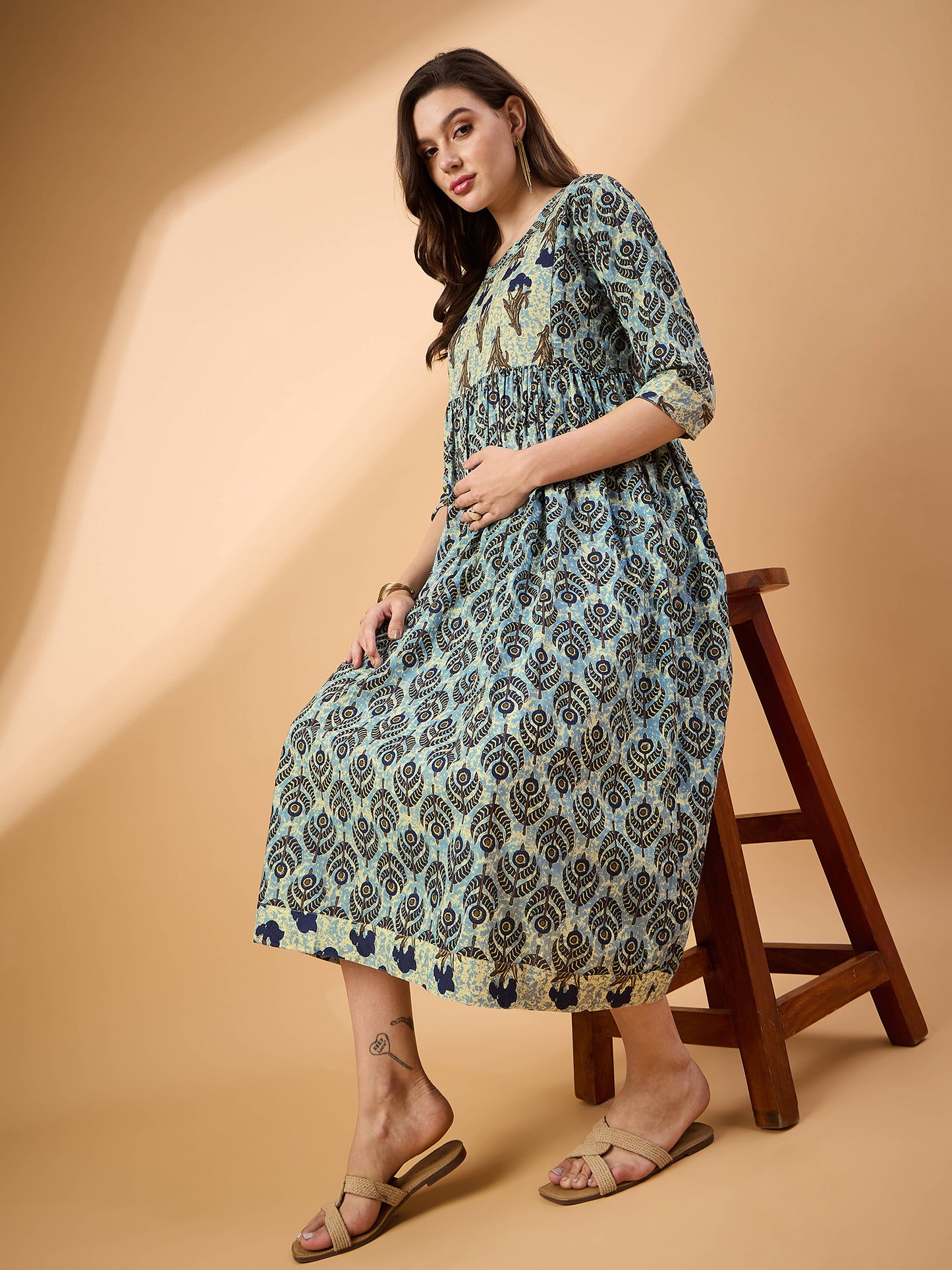 Jikonet Women's Breastfeeding Maternity Kurti with zip