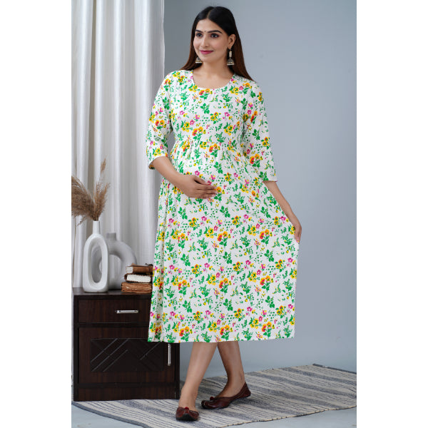 Jikonet Women's Breastfeeding Maternity Kurti with zip