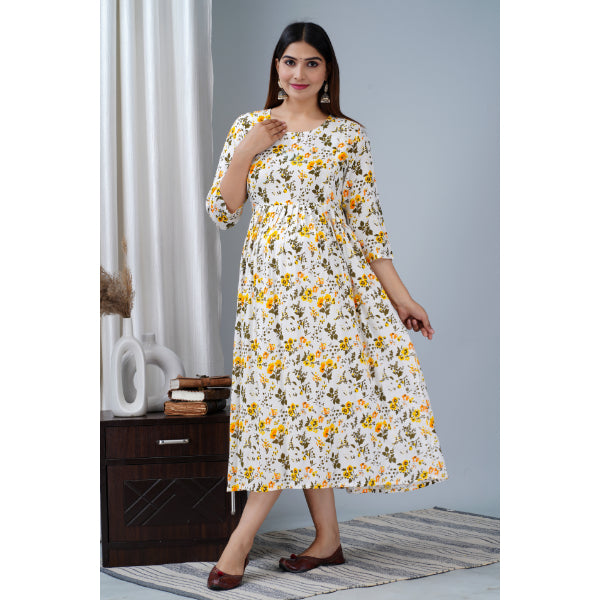 Jikonet Women's Breastfeeding Maternity Kurti with zip