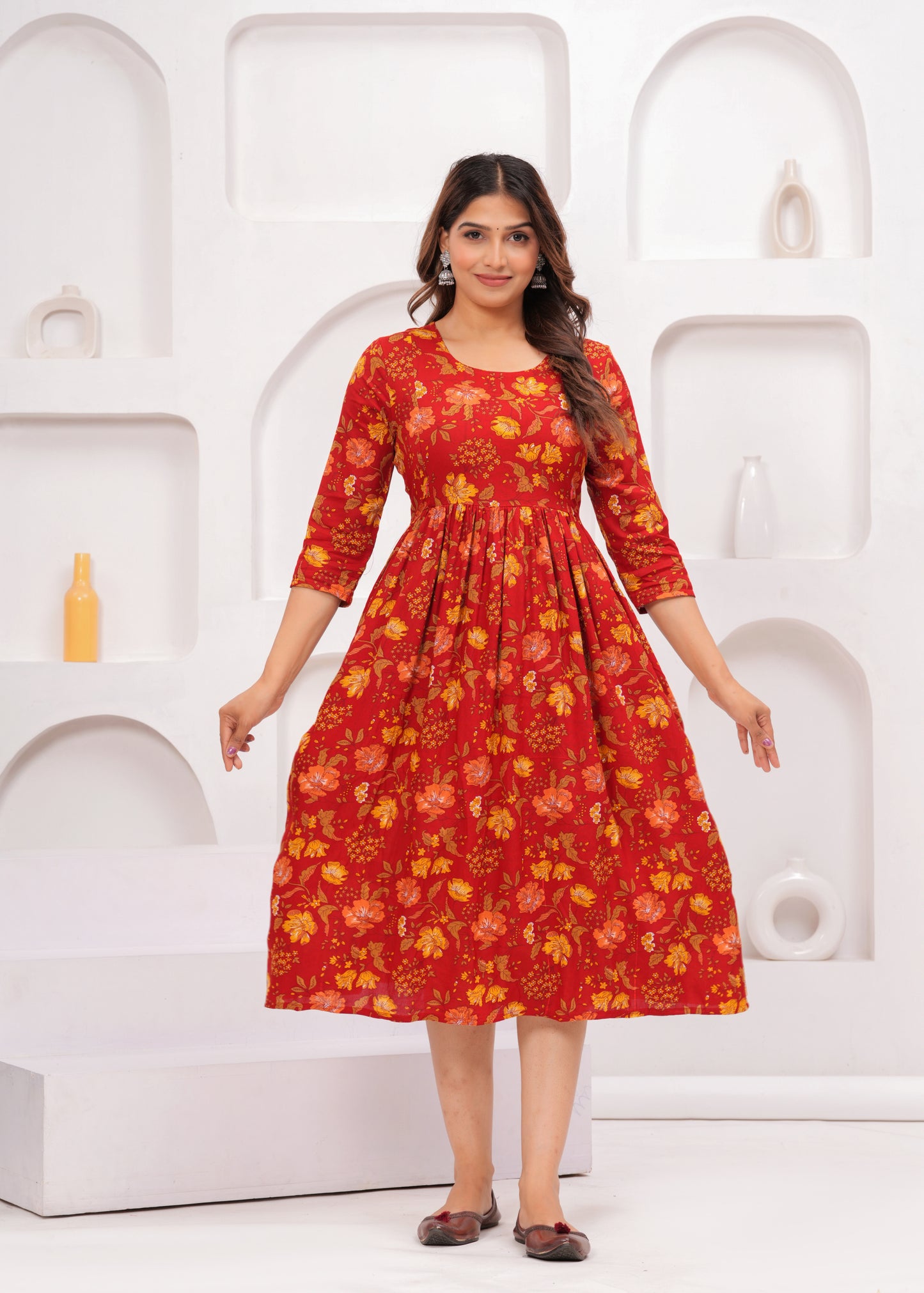 Jikonet Women's Breastfeeding Maternity Kurti with zip