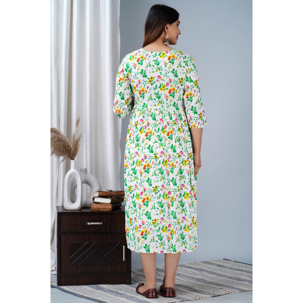 Jikonet Women's Breastfeeding Maternity Kurti with zip