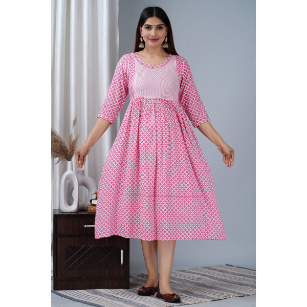Jikonet Women's Breastfeeding Maternity Kurti with zip