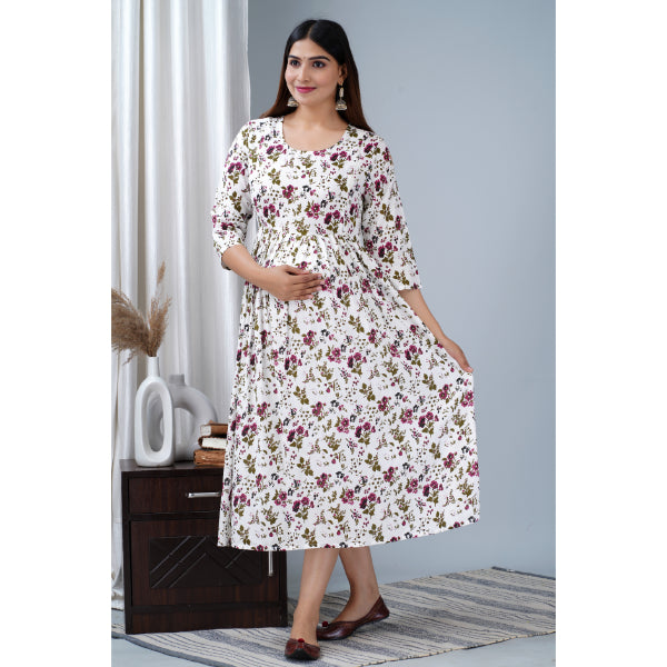Jikonet Women's Breastfeeding Maternity Kurti with zip