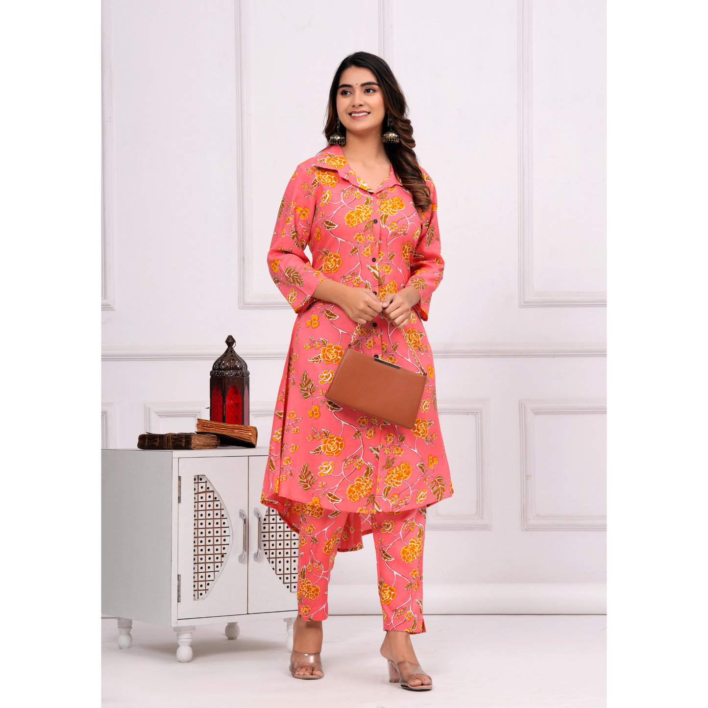 Jikonet Women's Co-Ord Set Kurta with Pant Set Outdoor Outfits Wear