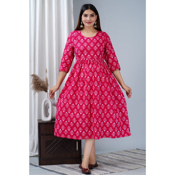 Jikonet Women's Breastfeeding Maternity Kurti with zip