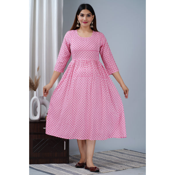Jikonet Women's Breastfeeding Maternity Kurti with zip