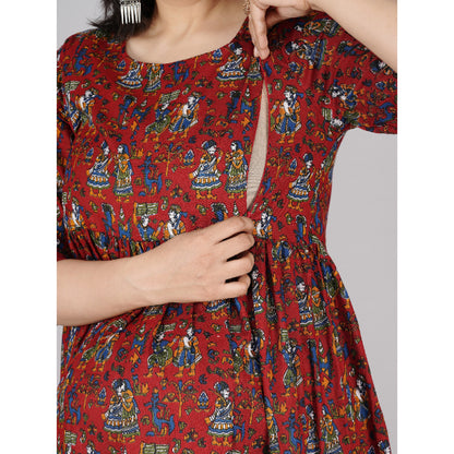 Jikonet Women's Maternity Kurti for Feeding Zippers (VJK)