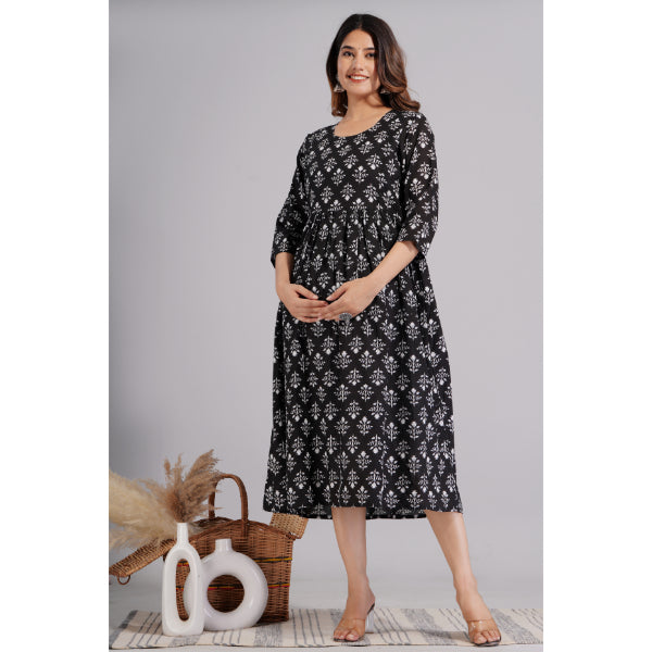 Jikonet Women's Breastfeeding Maternity Kurti with zip