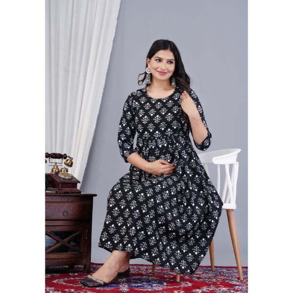 Jikonet Women's Breastfeeding Maternity Kurti with zip