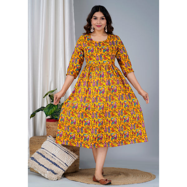 Jikonet Women's Cotton, Rayon Maternity Gown Feeding Kurti
